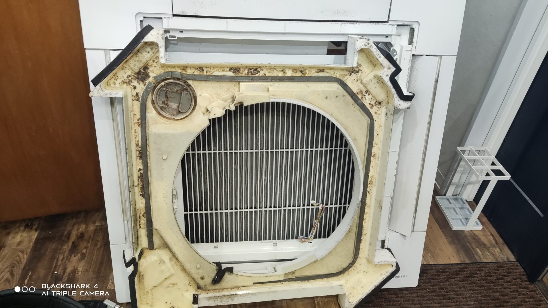 天カセ内部 清掃前